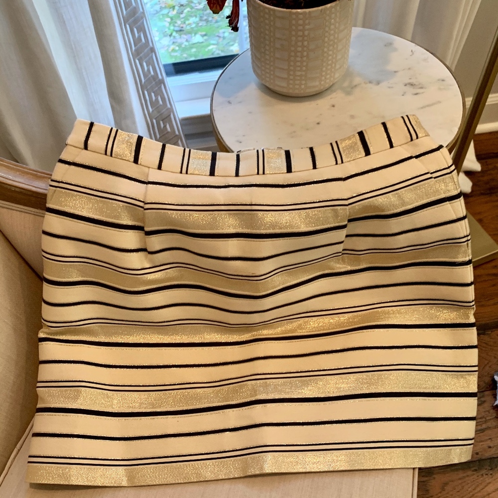 Jcrew Metallic Mini Skirt